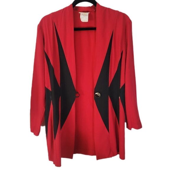 Vintage Emblem Red & Black Snazzy Jacket - Picture 1 of 10
